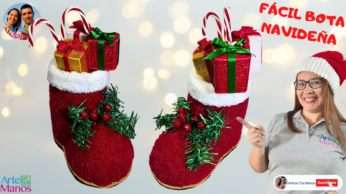 🔴Cómo Hacer BOTAS NAVIDEÑAS FÁCILES Con Arte en Tus Manos youtu.be/94A4qTPryoE?si… a través de <a href="/YouTube/">YouTube</a>