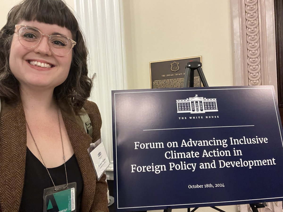 interfaithpower's tweet photo. IPL federal policy manager, Madison Mayhew joined partners this morning for the White House Forum on Advancing Inclusive Climate Action in Foreign Policy for discussions on more inclusive frameworks to benefit those most impacted by climate change. (1/2) https://t.co/rIOhnqu92A