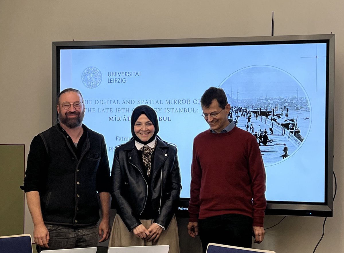 fatmaaladag's tweet image. Dijital şehir tarihi kapsamında, Leipzig Üniversitesi Tarih Bölümü'nde, İstanbul'un 19.yy sokak ağlarını Mir'ât-ı İstanbul üzerinden "Space Syntax" analiziyle incelediğim doktora çalışmam tamamlandı.
Danışmanlarım Prof Stefan Rohdewald ve Prof Manuel Burghardt'a teşekkür ederim.
