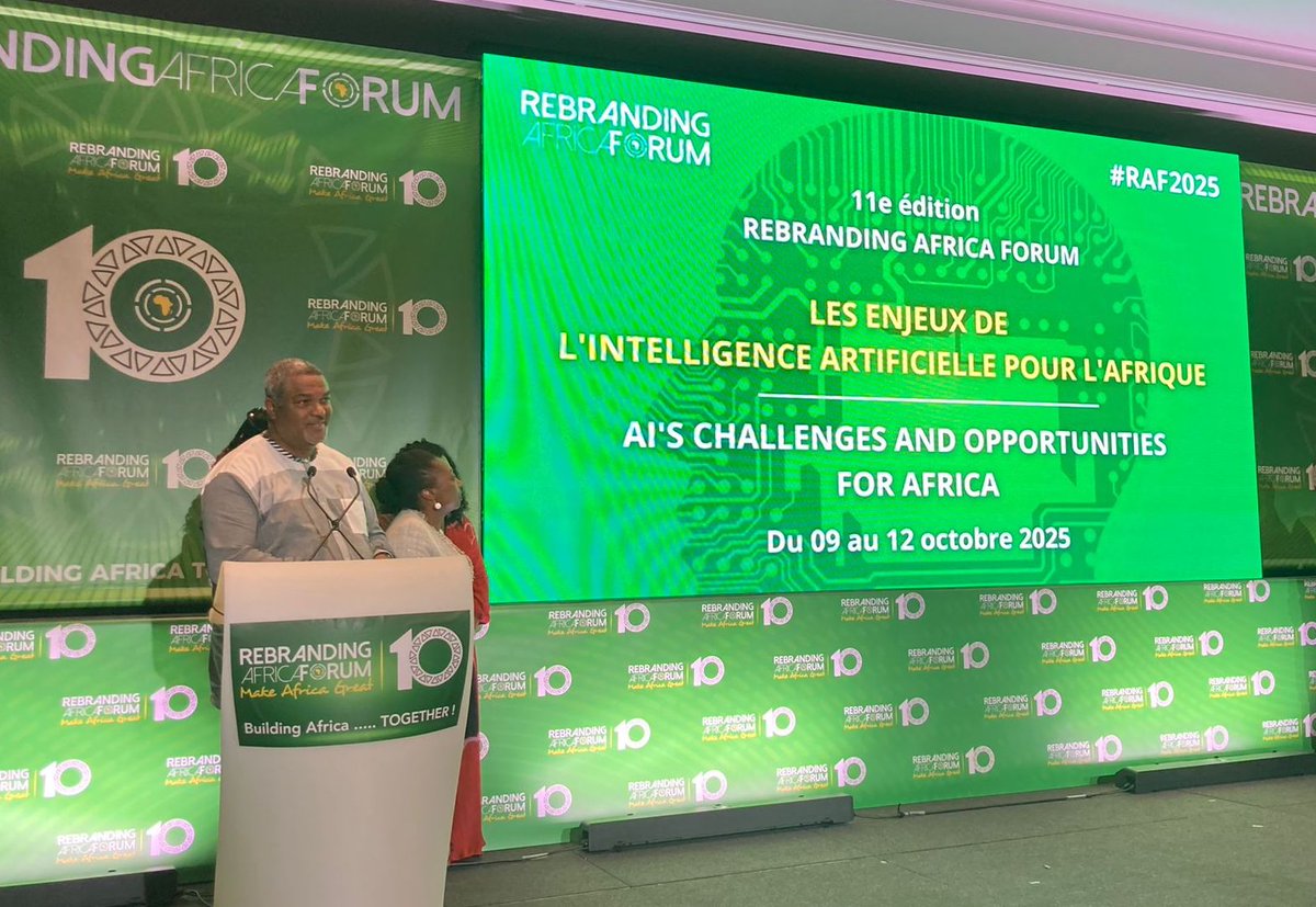 🔔 #RAF2025 - 11e édition
Thématique :
" Les enjeux de l'intelligence artificielle pour l'Afrique / Ai's challenges and opportunities for Africa. "

Du 09 au 12 octobre 2025.
Stay tuned !

#MakeAfricaGreat #ImpactAfrica #AI