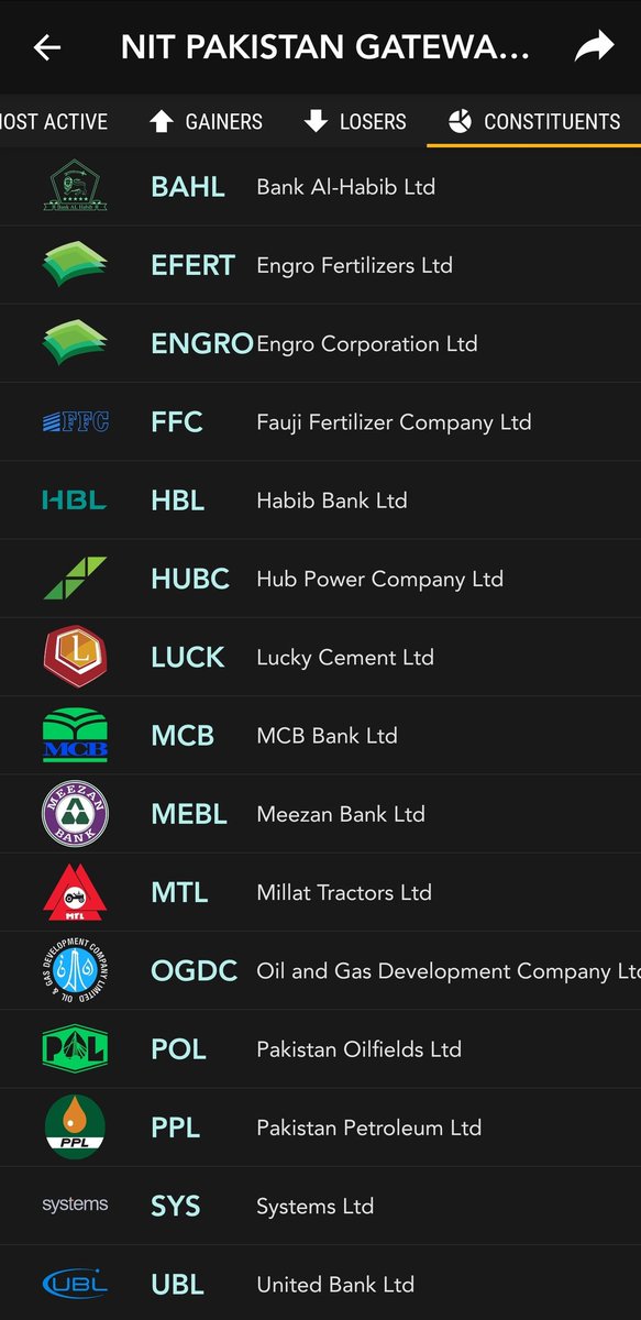 PSXAlpha's tweet photo. @Murtaza48486020 @JawadYaqoob @4ValueInvestor @InPsx #NITGETF, 15 Large caps of KSE100 https://t.co/GFA2taYBoa