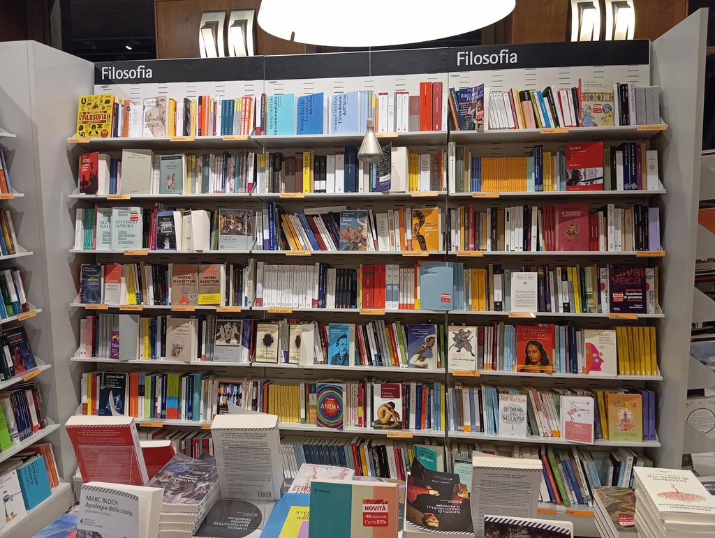 The philosophy section at the train station bookshop in Florence