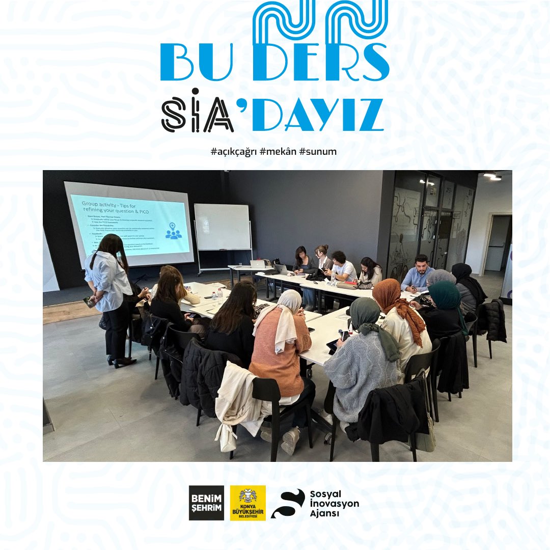 sinovasyonajans's tweet photo. “ Bu Ders SİA’dayız” destek programımız kapsamında @NEUniversitesi Psikoloji Bölümü öğrencileri SİA’daydı.
Dr. Merve YILMAZ KARATAŞ öğrencileriyle dersini SİA - Meram yerleşkesinde bulunan Çözüm Alanı’nda işledi.
#sosyalinovasyon
#buders #sia https://t.co/f93YQpp0x9