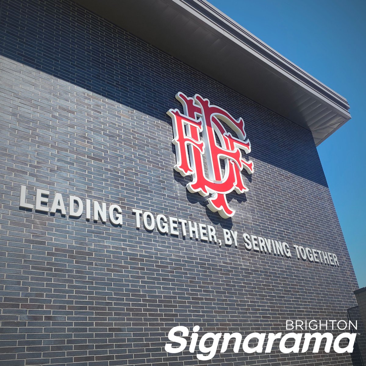 SignARamaInc's tweet image. Illuminated Channel letters with dimensional lettering for @frederickfirestonefiredistrict Station 5
.
.
.
#askthesignlady #signaramabrighton #FireDepartmentSigns #ExteriorSignage #FireStationPride #CustomFireSigns #customsigns