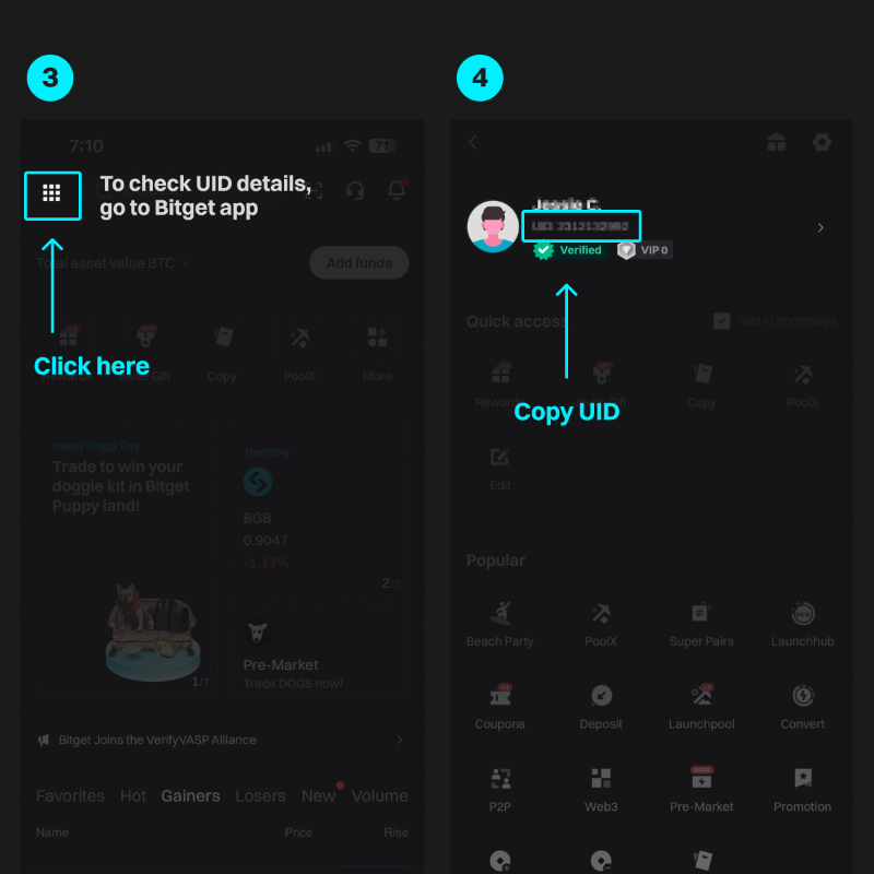 bitget's tweet photo. How to deposit $X to #Bitget with 0 gas fees? 🆓
Here’s how👇
1️⃣Go to X Empire bot and select “Bitget Exchange” deposit
2️⃣Check details in the Bitget app
3️⃣Enter UID & deposit address
Deposit now👇
#XListBitget