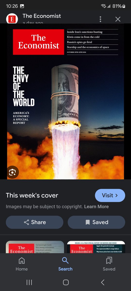 kimra's tweet photo. The Economist declares the U.S. economy "the envy of the world" 🇺🇲🇺🇲🇺🇲 https://t.co/oXx3elH2z9