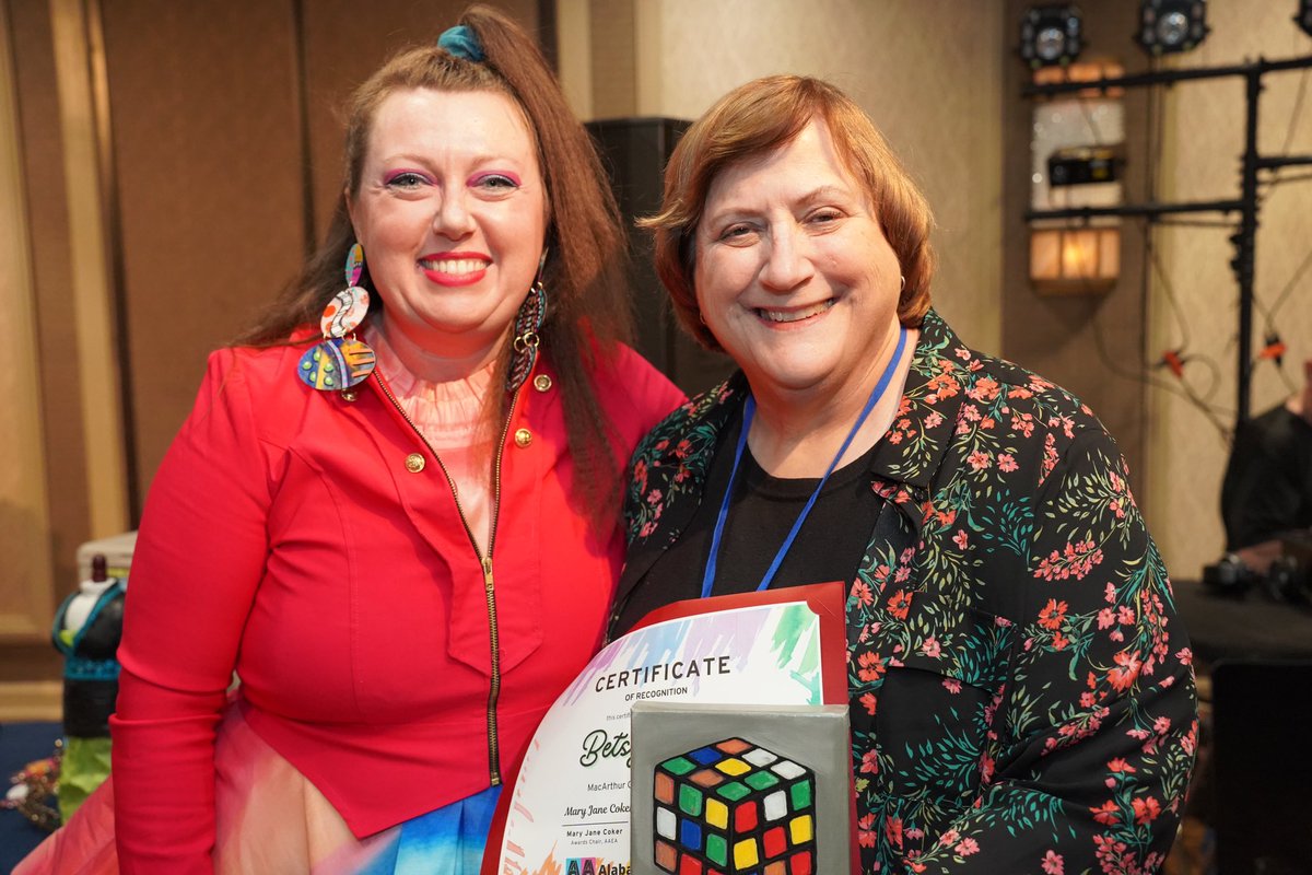 CELEBRATING ART EDUCATION 🎨🖌️🎉: Auburn City Schools celebrates the individuals recognized during the Alabama Art Education Association 2024 Fall Conference at the Hotel at Auburn University!
 
🖼️Shiloh Lora, an eighth grader at AJHS, was honored for winning the Middle School