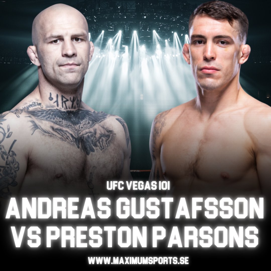 CONFIRMED: Andreas Gustafsson will make his UFC debut against Preston Parsons at UFC Vegas 101 on January 11, 2025.

<a href="/octagonupdate/">Octagon Update</a> was the first to report the bout, and I confirmed it with Team Gustafsson after Parson also made it public on his IG.
