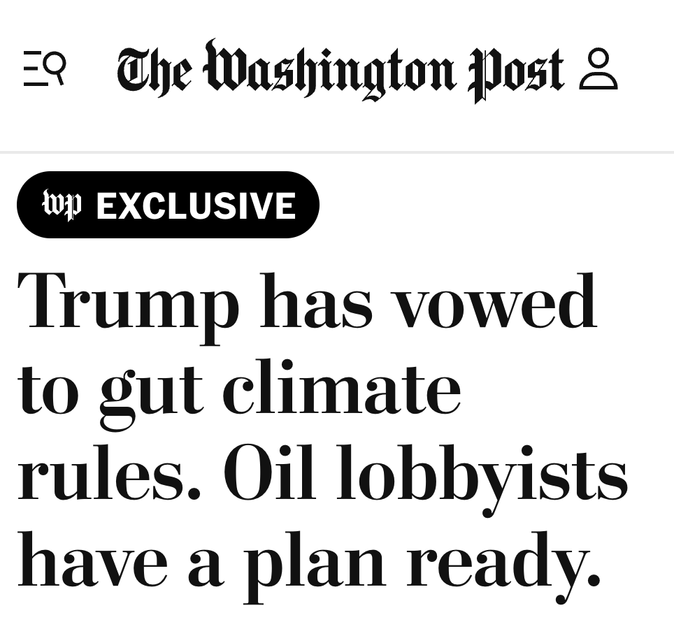 RBReich's tweet photo. Remember: Trump asked oil execs at Mar-a-Lago for $1 billion for his campaign.

In return, Trump pledged to reverse environmental protections and cut their taxes.

The deal would net Big Oil $110 billion in tax breaks — 11,000% more than a $1 billion donation.

Utter corruption. https://t.co/HvGdaLhKup