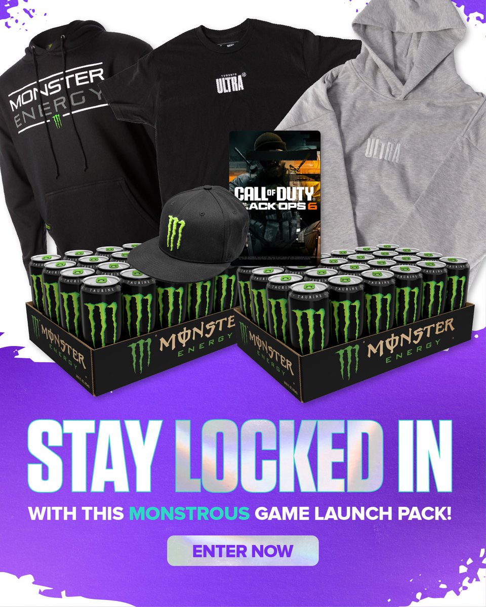 Toronto Ultra (@torontoultra) on Twitter photo A MONSTER of a giveaway! 😈
The Black Ops 6 grind is about to start and we want to get you ready with two HUGE prize packs!
How to enter:
🟣 Follow <a href="/TorontoUltra/">Toronto Ultra</a>
🟢 Tag 2 Friends
🟣 RT this Post
#SooUltra A MONSTER of a giveaway! 😈
The Black Ops 6 grind is about to start and we want to get you ready with two HUGE prize packs!
How to enter:
🟣 Follow <a href="/TorontoUltra/">Toronto Ultra</a>
🟢 Tag 2 Friends
🟣 RT this Post
#SooUltra