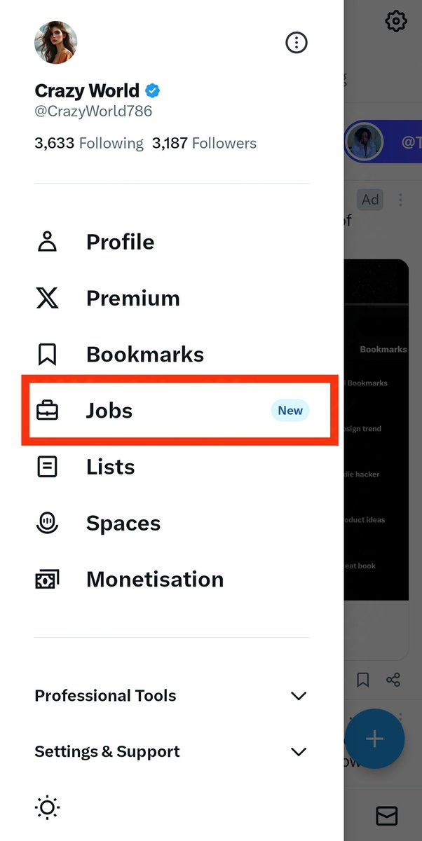 _CrazyPolitics_'s tweet photo. X New Feature: You can find your dream jobs through X. There is one job section in which you explore multiple job opportunities from various companies.
Have you tried it?
#XJobs #Jobs #hiring #TwitterJobs https://t.co/G6ZfTBljcE
