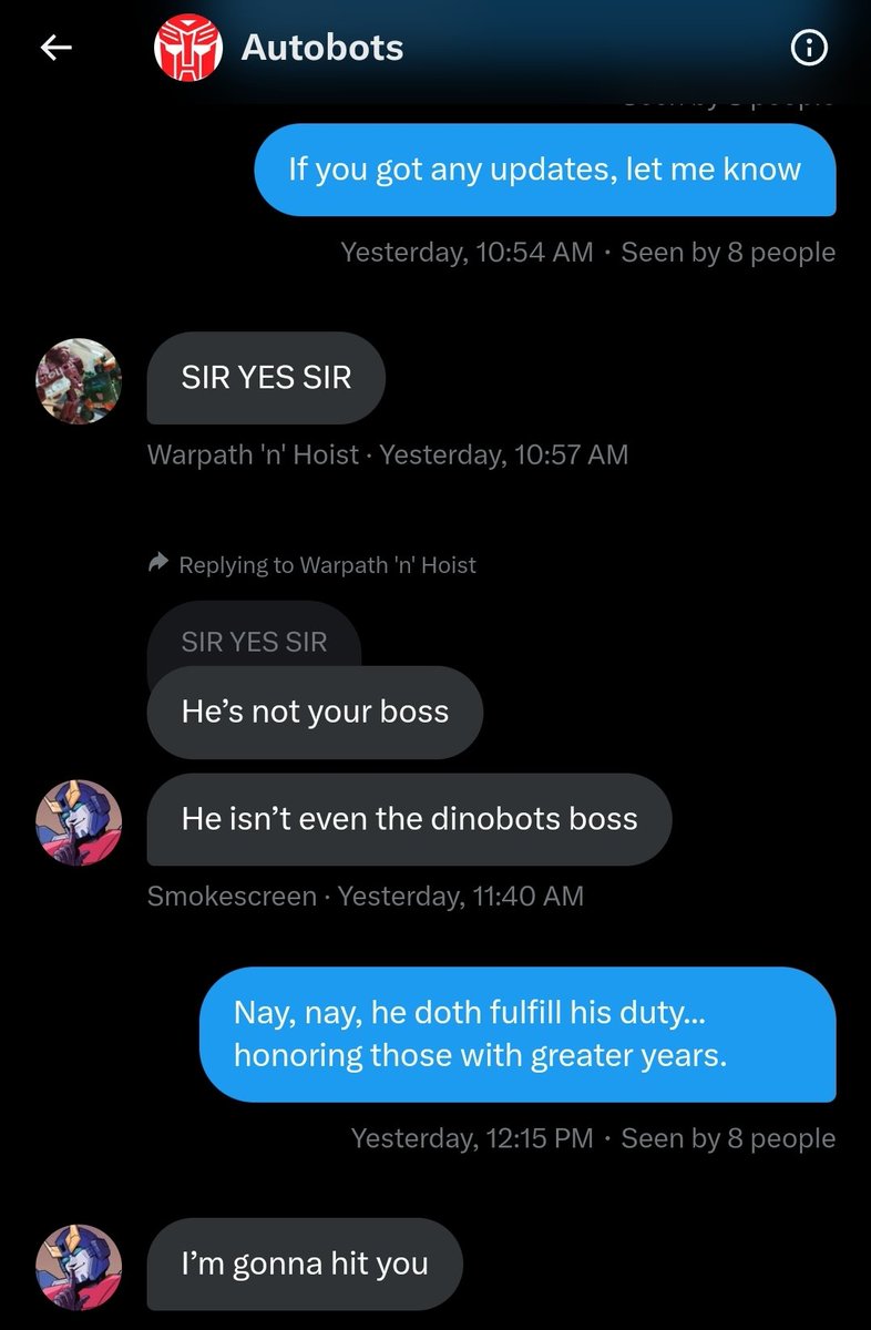 SmartDinobot's tweet photo. "THUS DO I DESPISE THE YOUNGER BLOODLINE!" 😭😭 https://t.co/klnO1xAowR