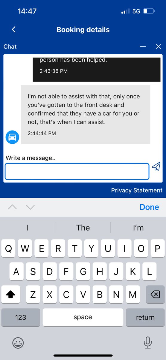 carodaughters's tweet photo. @bookingcom I waited 1.5 hrs for my pre-booked car in Faro. A rude employee said the delay was because I used https://t.co/bZIFgwMkUn vs. booking direct. As I chatted with https://t.co/bZIFgwMkUn, he grabbed my phone, said I violated the privacy policy &amp; canceled my reservation. https://t.co/jzWpaV9Y9F