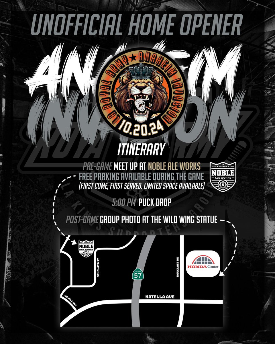 LARoyalArmy's tweet photo. We still have some tickets available for our unofficial home opener on Sunday! Purchase yours on the site! https://t.co/WVaAlDdHBZ #LARoyalArmy #RAInvasion #QuackIsWack https://t.co/hoYpwkQRzi