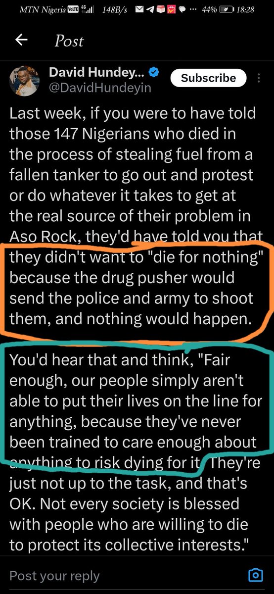 Official_NDEM's tweet photo. This below captures the mindset of the average Niger Deltan, but I hope we soon move away from it as we break free from the norms of passivity through reorientation
#Stateresourcescontrol
#RegionalGovt https://t.co/PnkmFITWoU