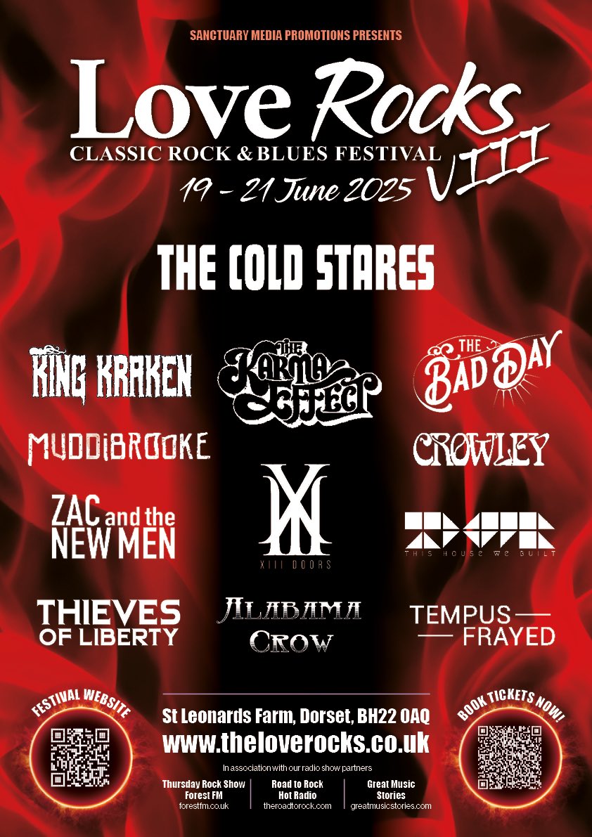 Evening folks! Hope you’re well. We’re thrilled to share with you the first wave of bands for #Loverocks25 More to come, so keep ‘em peeled! Big love and thanks for all your support. See ya down the front! 🙏❤️🙏xx