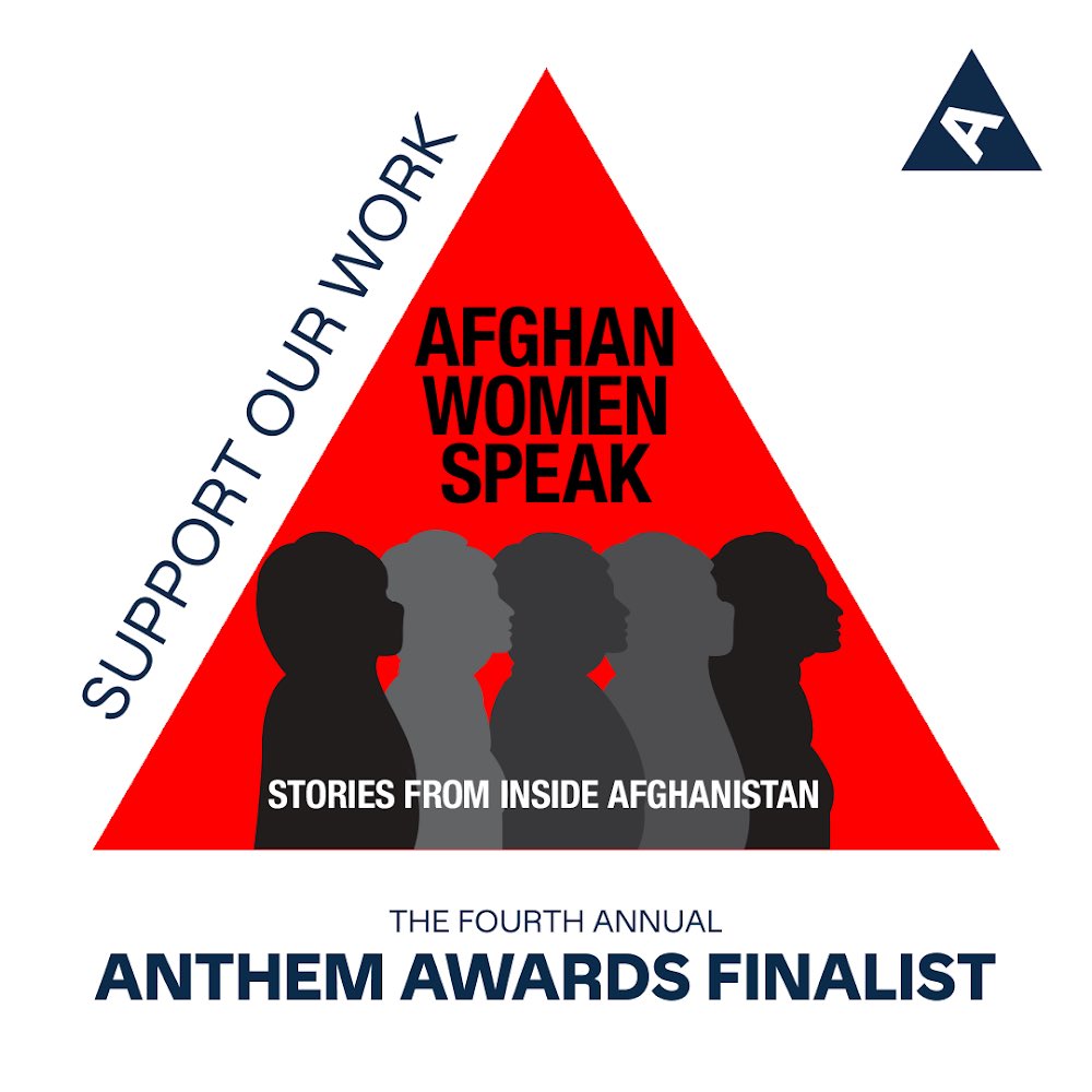 Our #VDay blog series #AfghanWomenSpeak has been chosen as a Finalist for the 4th Annual Anthem Awards. VOTE FOR IT NOW: bit.ly/3Ue2xsv

VIEW the series: vday.org/afghanwomenspe…
SUPPORT Afghan women &amp; their families: rise.link/supportsimeen