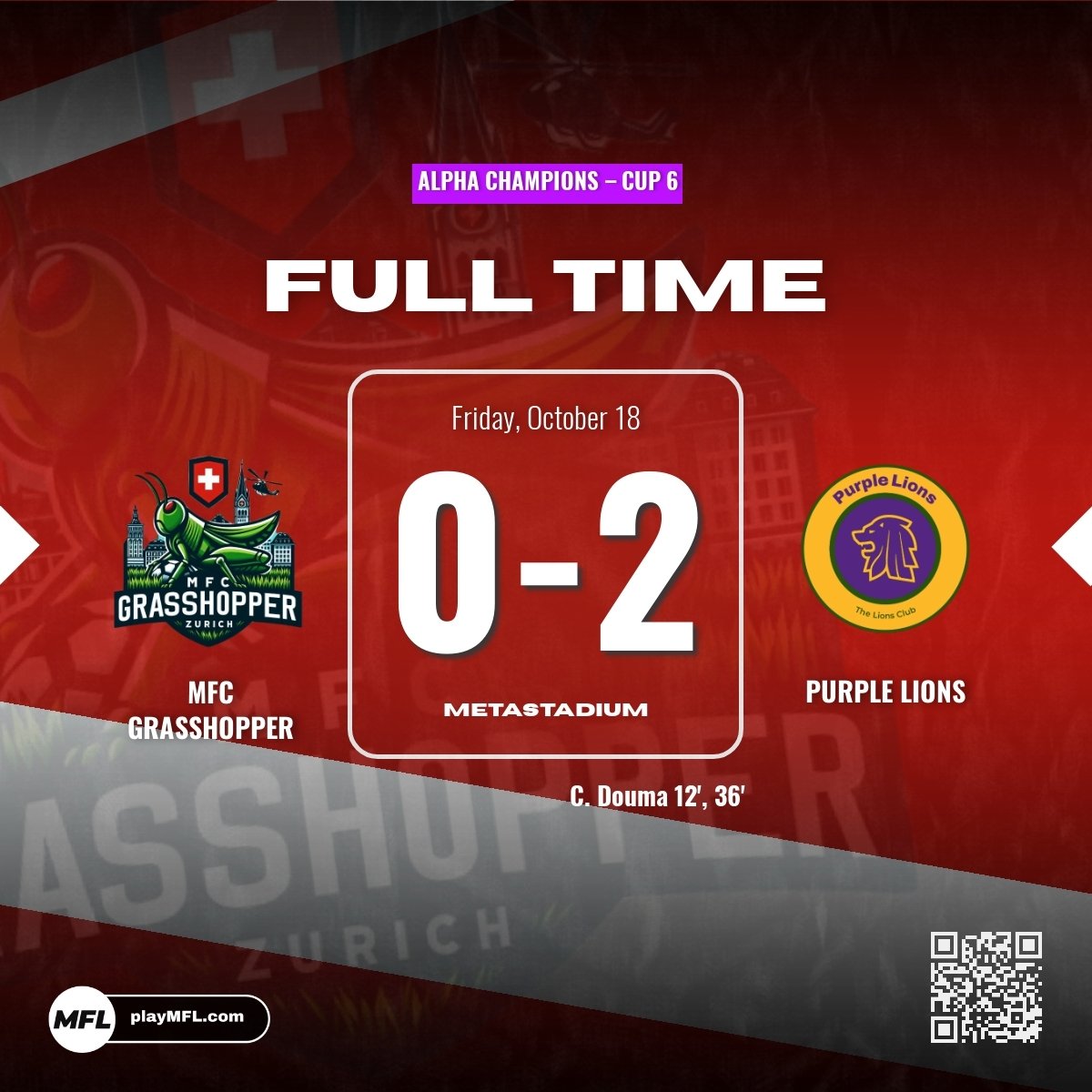 MFCGrasshopper's tweet image. ALPHA CHAMPIONS ROUND OF 32 - We didn&apos;t take our chances when they came and we didn&apos;t defend well. A missed opportunity and we&apos;re eliminated from the tournament! 🇨🇭 #MFCGrasshopper