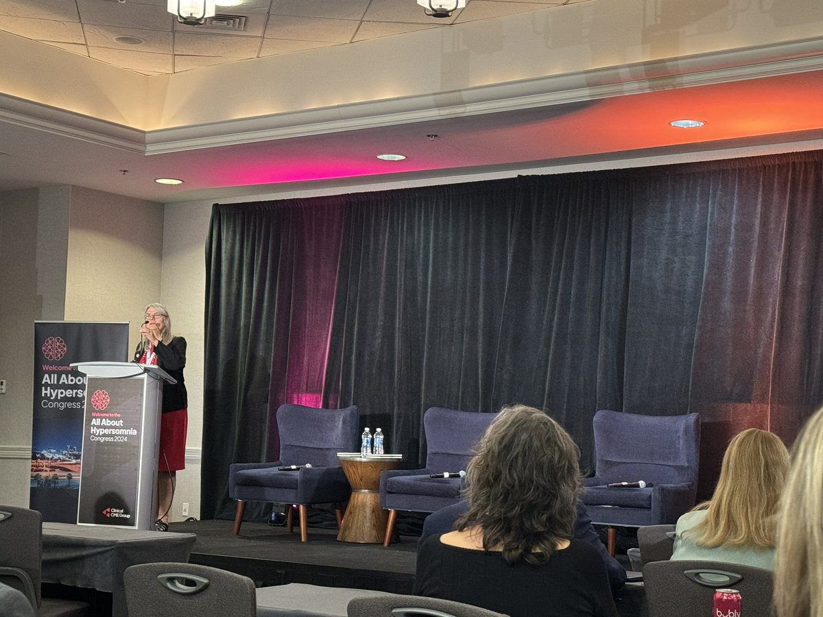 #Hypersomnia conference in Phx. Dr. Lois Krahn is kicking off the session! #sleep #hypersomnia