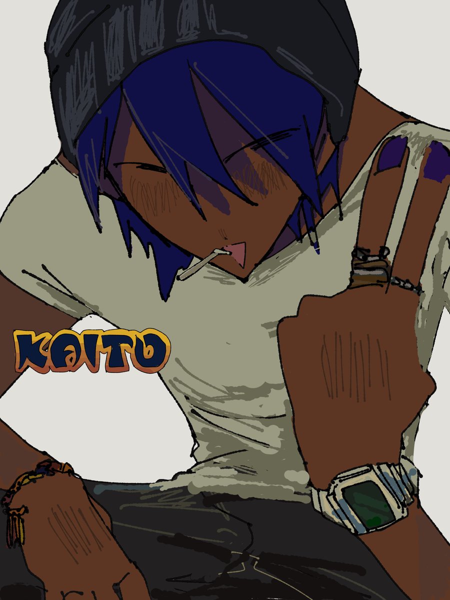six_sense60816's tweet photo. 焼けた肌が似合う男の魅力には誰も叶わん
 #KAITO  #VOCALOID https://t.co/Z3ZKmKwJ19