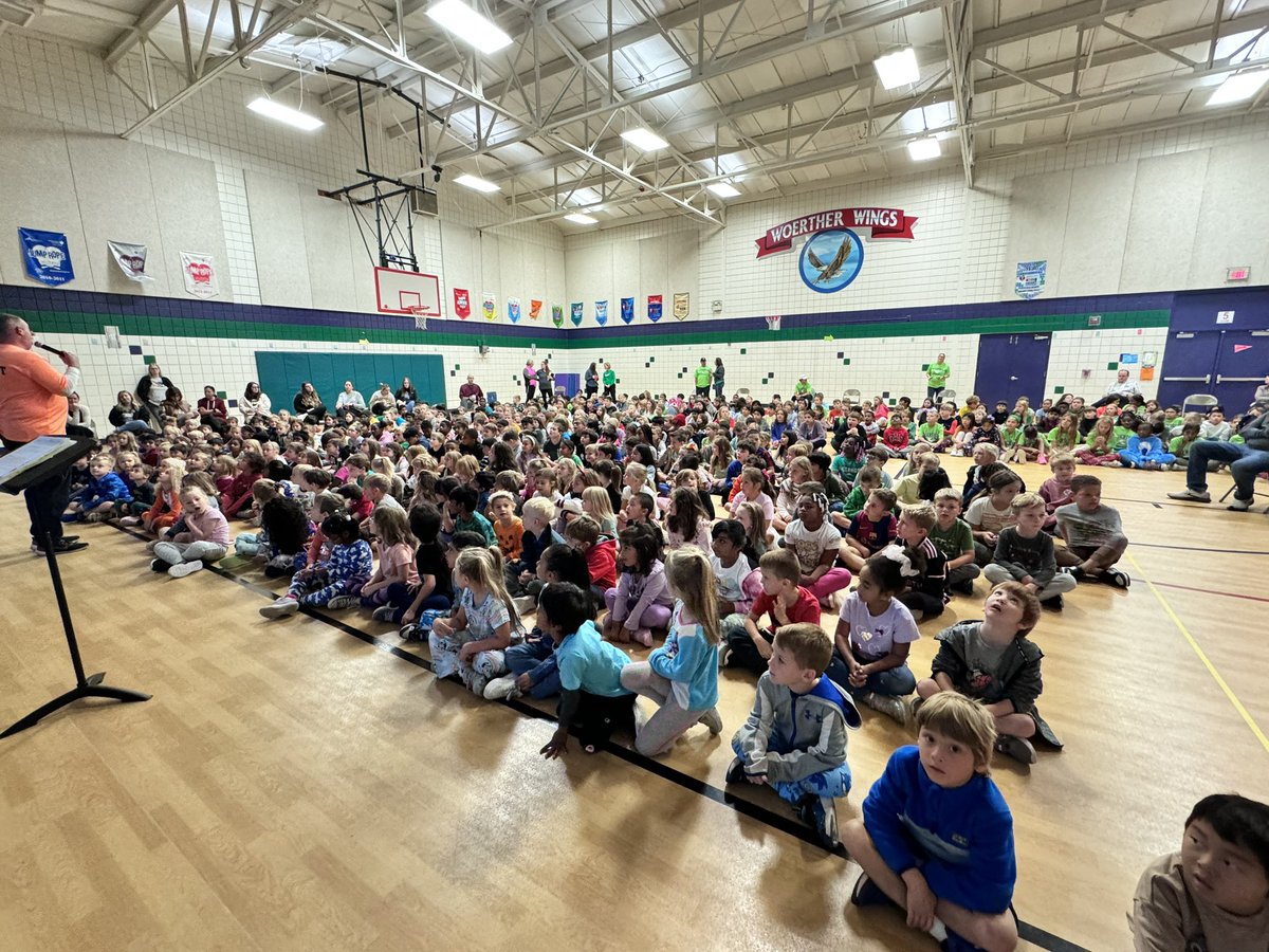 Today, we held our first school-wide student recognition assembly! The positive energy and smiles were heartwarming. We’re so proud of every student for showing respect, responsibility, and perseverance. #WeAreRockwood <a href="/WoertherPTO/">Woerther PTO</a> #WoertherFamily