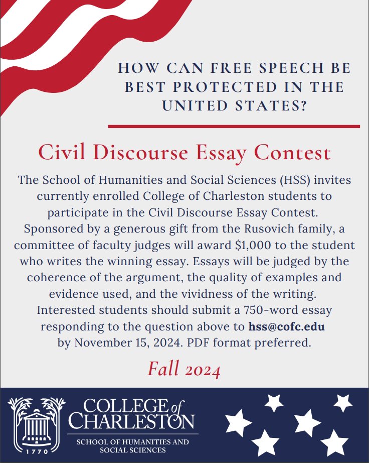 New Essay Contest brought to you by School of Humanities and Social Sciences.
See the flyer below for more details👇
