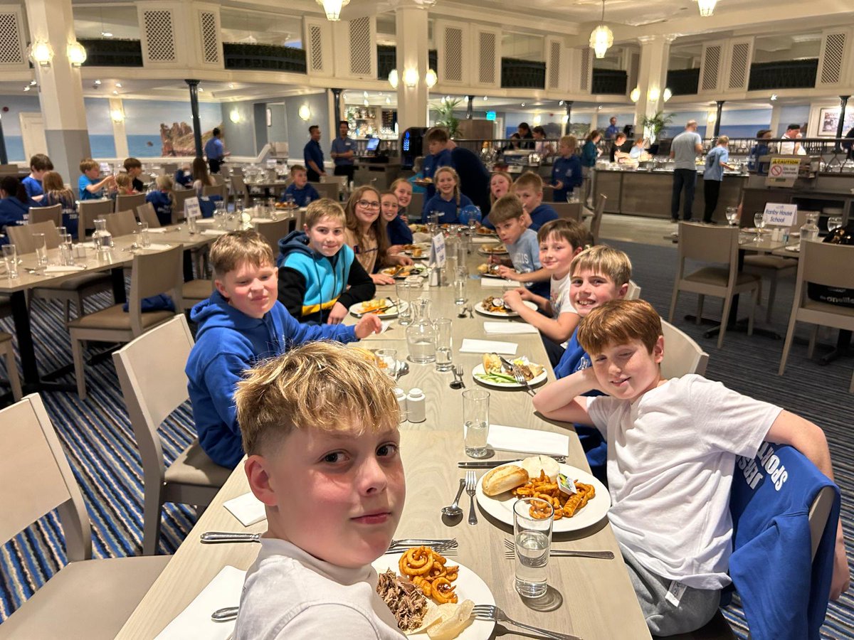 It's been a great day for our Jersey Tour. Pupils enjoying their evening meal and celebrating a birthday with friends. The best school, <a href="/RanbyHouse/">Ranby House</a>