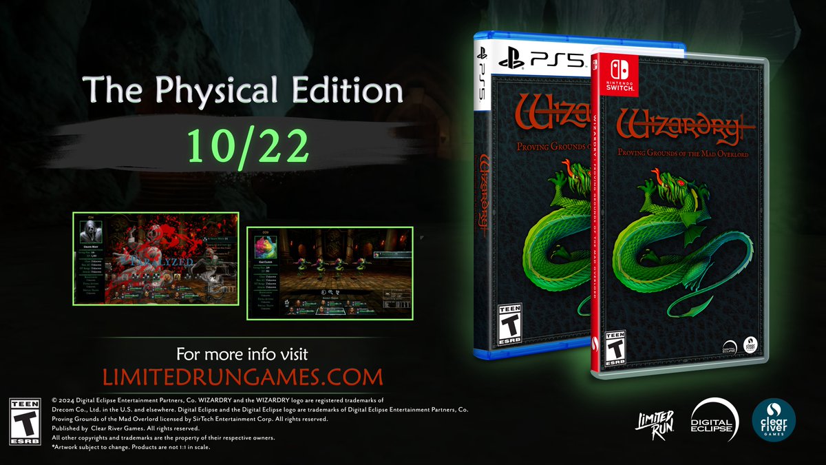 The legendary Wizardry series returns in this full 3D remake of the first game in this classic RPG series!

Wizardry: Proving Grounds of the Mad Overlord opens for pre-order on October 22nd! Wishlist and learn more at bit.ly/3A7OlKw!