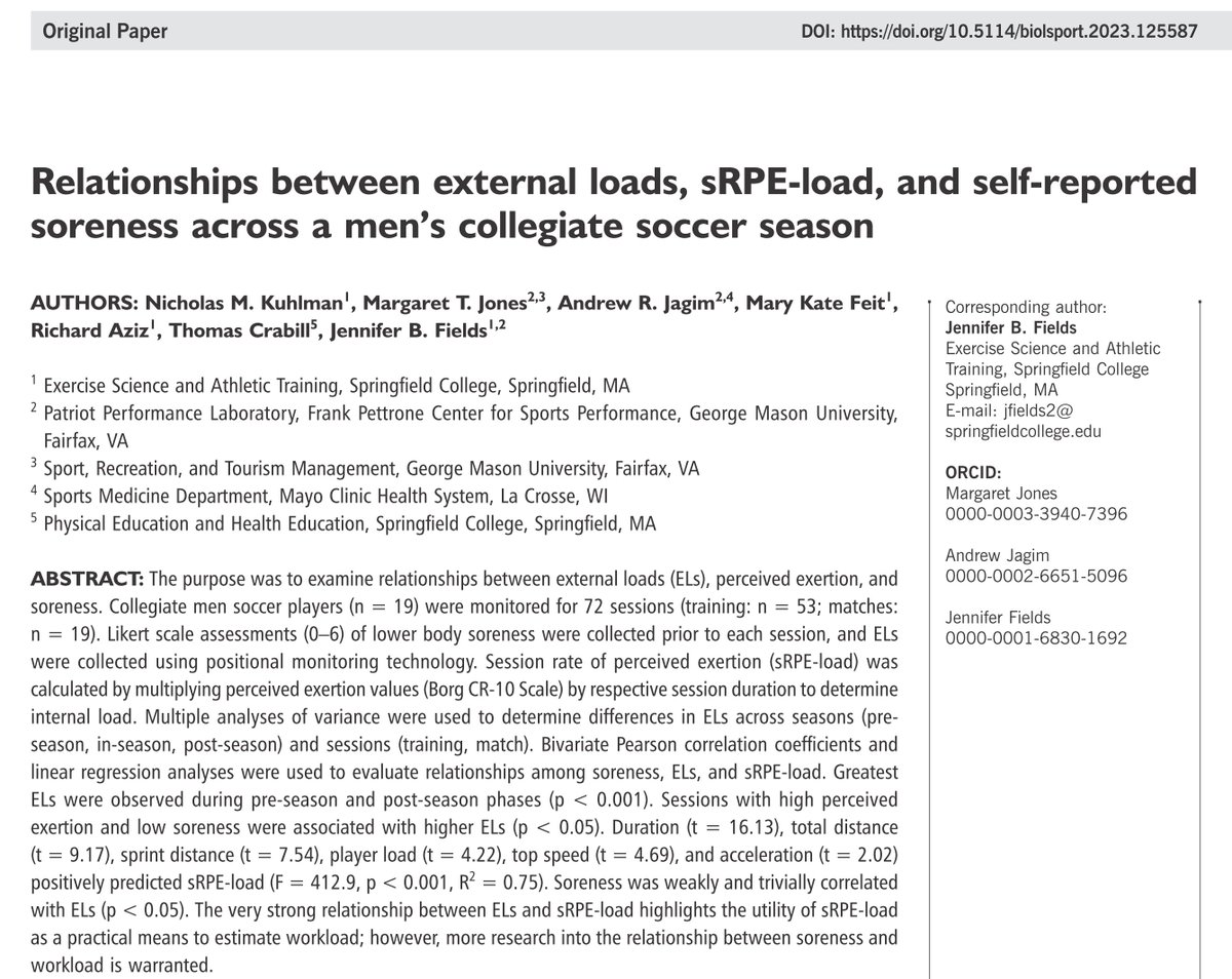 Biology of Sport tweet media