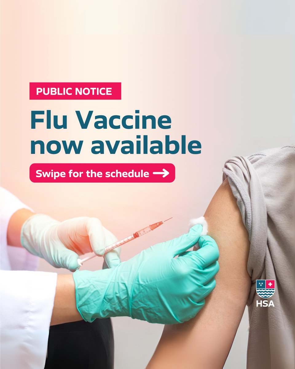 HSA_Cayman's tweet photo. PUBLIC NOTICE | Flu Vaccine now available

Read full story, visit https://t.co/GEj6rTkLFb https://t.co/LCLQ0fxxv0