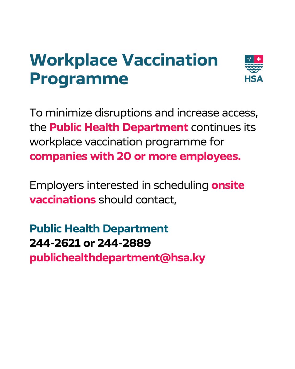 HSA_Cayman's tweet photo. PUBLIC NOTICE | Flu Vaccine now available

Read full story, visit https://t.co/GEj6rTkLFb https://t.co/LCLQ0fxxv0