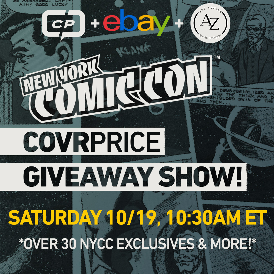 REMINDER: We're bringing NYCC to everyone with <a href="/AnzComics/">AnZ Comics</a> &amp; <a href="/eBay/">eBay</a> tomorrow, October 19th! Join us at 10:30am ET/7:30am PT for our livestream giving away dozens of convention exclusives!
#NYCC #eBayLive #NewYorkComicCon

LINK: ebay.com/ebaylive/event…
