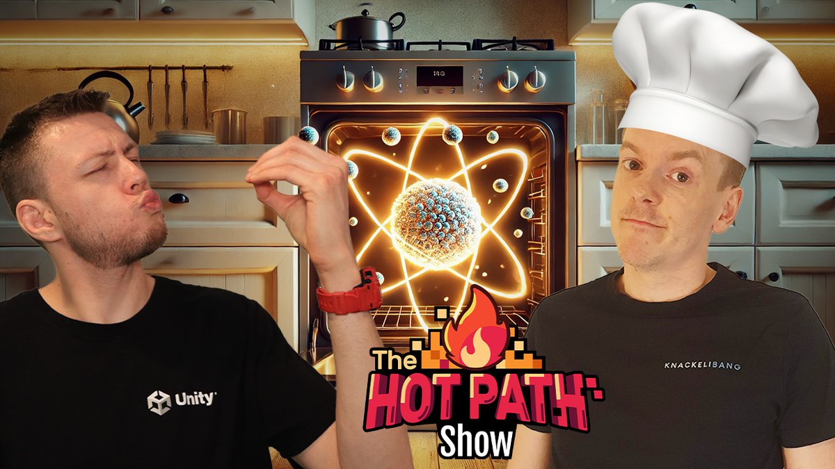 TurboMakesGames's tweet image. It&apos;s Friday, Friday, gotta get down on Friday!!
Today @Mockarutan and I are cooking up a fresh new episode of The Hot Path Show showcasing some interesting physics things with custom bakers in #UnityECS! We&apos;ll be live at 1pm PT / 4pm ET / 8pm GMT
Partyin&apos;, Partyin&apos;, Yeah!!