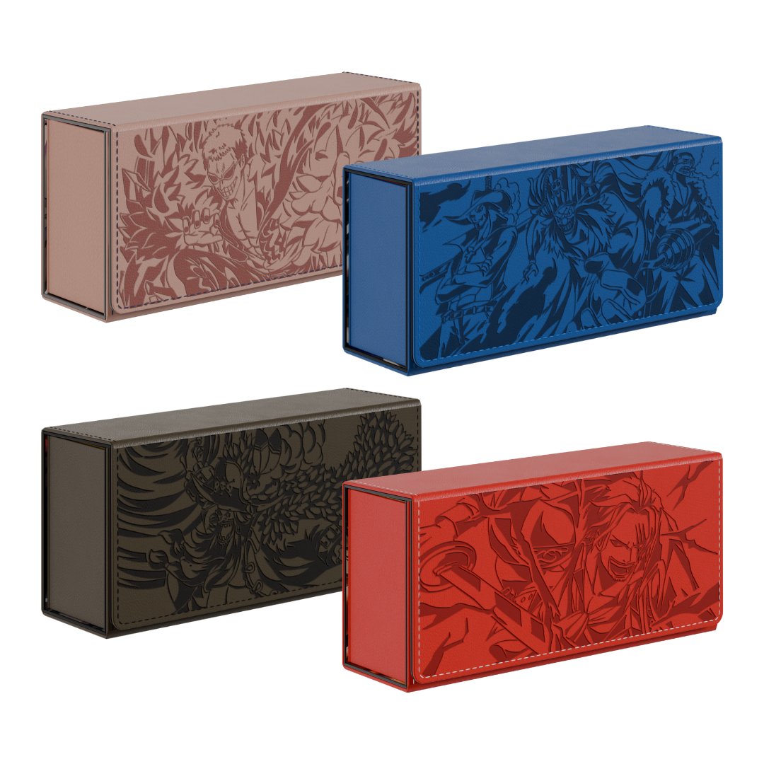 OrangeSamuraiD's tweet photo. @DuelingGuard 's The Emperor's Collection is now up for pre-order! Featuring 3 new deckbox designs, a returning one, matching custom leaders and a 2-Player stitched playmat.
Use code ORANGESAMURAI at checkout for 5% off your purchase.
Or use the link below
#DuelingGuard https://t.co/biBbfBcacT
