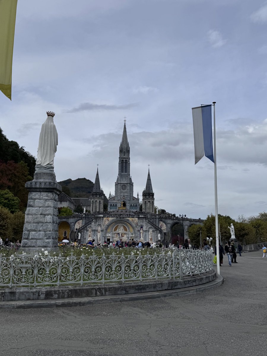 Day 7 in Lourdes, our last day sadly, we had mass this morning, lit our group candle, went to the Crown Virgin statue and we are now on the bus heading home.