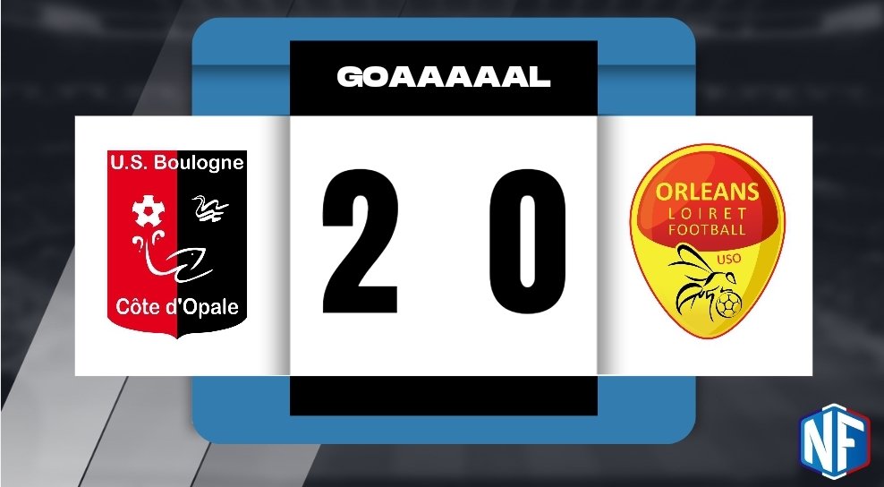 nationalfoot_'s tweet photo. ⚽️ LE DEUXIÈME POUR BOULOGNE !!!

Thibault Rambaud inscrit le 2e but Boulonnais ! 🔥
Et ça fait 2️⃣-0️⃣ pour Boulogne face à Orléans ! 

⏱️25' | #USBCOUSO | 2-0 https://t.co/nMr5oP8Vwq