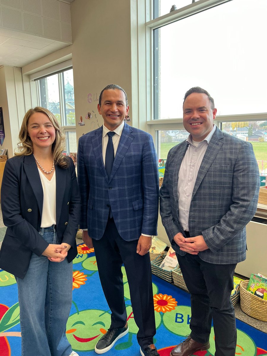 CSBA and MSBA joining provincial and federal leaders for National School Food Program Announcement. Collaborating for students.