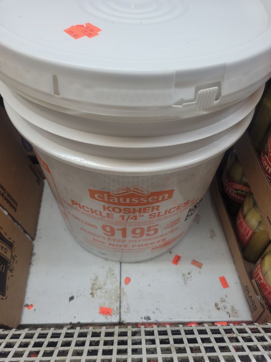 Prepare yourselves for Woods Flock Fall Fest: The Pickling 
Goal is to go through this 5gal bucket this weekend. But if we don't, bring a spare jar and take some cause PawTory wants to keep the bucket!