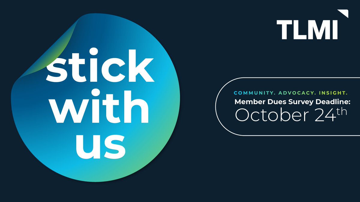 We hope you found value in your 2024 TLMI membership and choose to stick with us next year! Current TLMI members can take the first step to stay a part of our community by completing the dues survey. 

If you have questions about your member survey contact, office@tlmi.com.