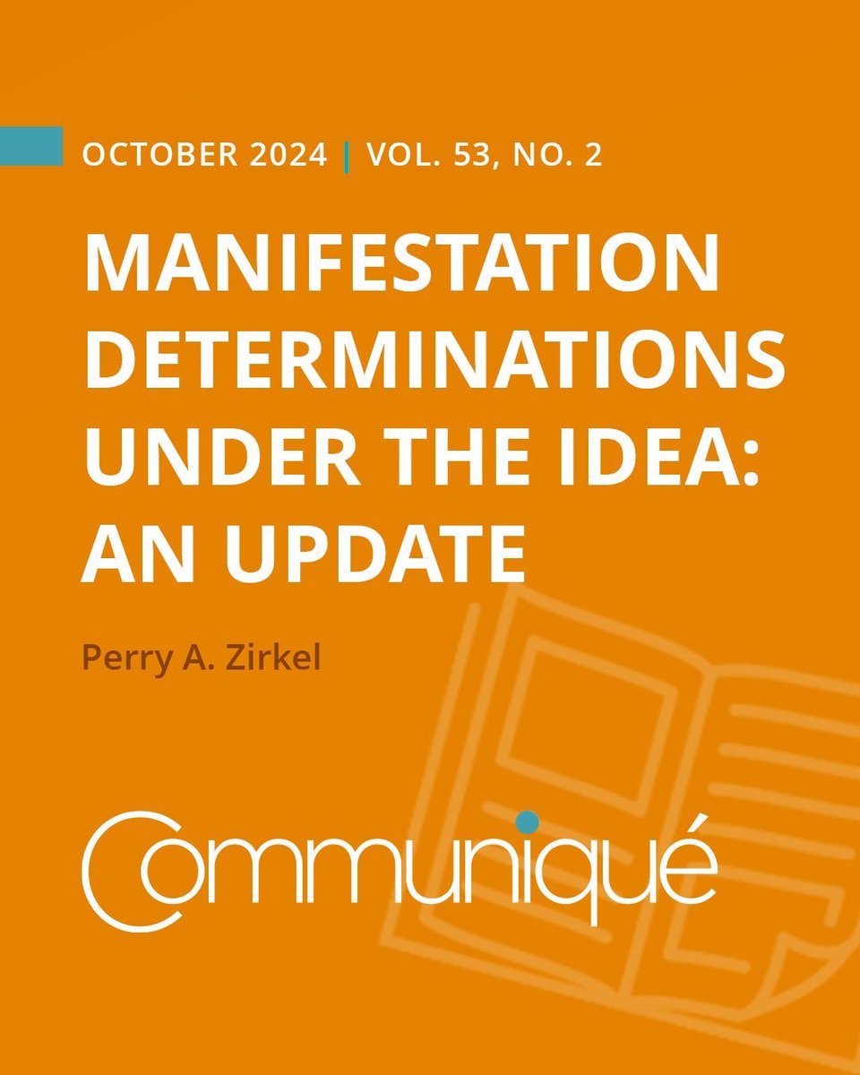 National Association of School Psychologists (@nasponline) on Twitter photo School psychologists often play a key role in team-based manifestation determination based on their expertise and school-based experience. These decisions address the question of whether conduct issues are a manifestation of students' disability. nasponline.org/resources-and-β¦ School psychologists often play a key role in team-based manifestation determination based on their expertise and school-based experience. These decisions address the question of whether conduct issues are a manifestation of students' disability. nasponline.org/resources-and-β¦