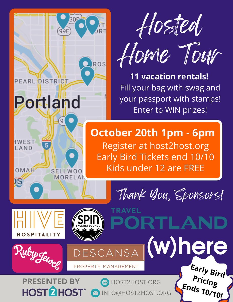host2hostpdx's tweet photo. Thanks for joining in on the fun of the Hosted Home Tour. We're excited about offering something new for members and the broader community to enjoy. We hope the tour gives you a chance to connect, be inspired, learn, and have a lot of fun! Register now! https://t.co/eLy5svL18o https://t.co/Go5MVgjOHb