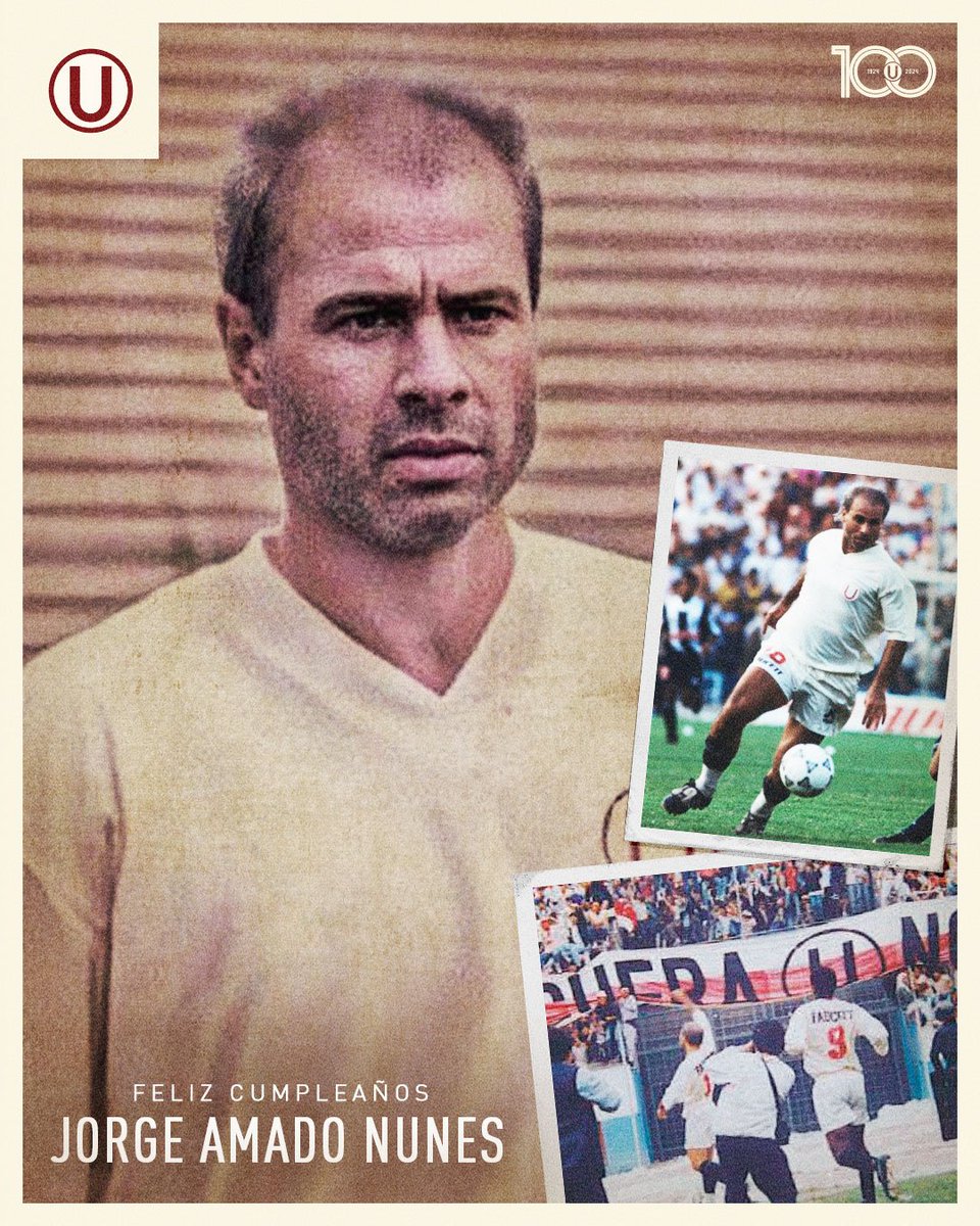 ¡𝗙𝗘𝗟𝗜𝗖𝗜𝗗𝗔𝗗𝗘𝗦, «𝗖𝗘𝗡𝗜𝗭𝗢»! 🎂🔝🇵🇾

Hoy está de cumpleaños Jorge Amado Nunes Infrán, ex jugador y DT de Universitario que ganó un título nacional como futbolista de la Ⓤ.

🏆 1993

#Los100DelÚnicoGrande