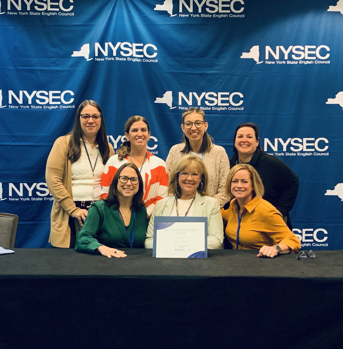 cornwallcsd's tweet photo. Congratulations to our very own Mrs. Jeanne Rose, who was honored today in Albany as a New York State English Council Educator of Excellence. This is truly a distinguished award given to such a phenomenal educator. Thank you Mrs. Rose for all you do for our children 💚🐉 https://t.co/RdQs9SJLAK