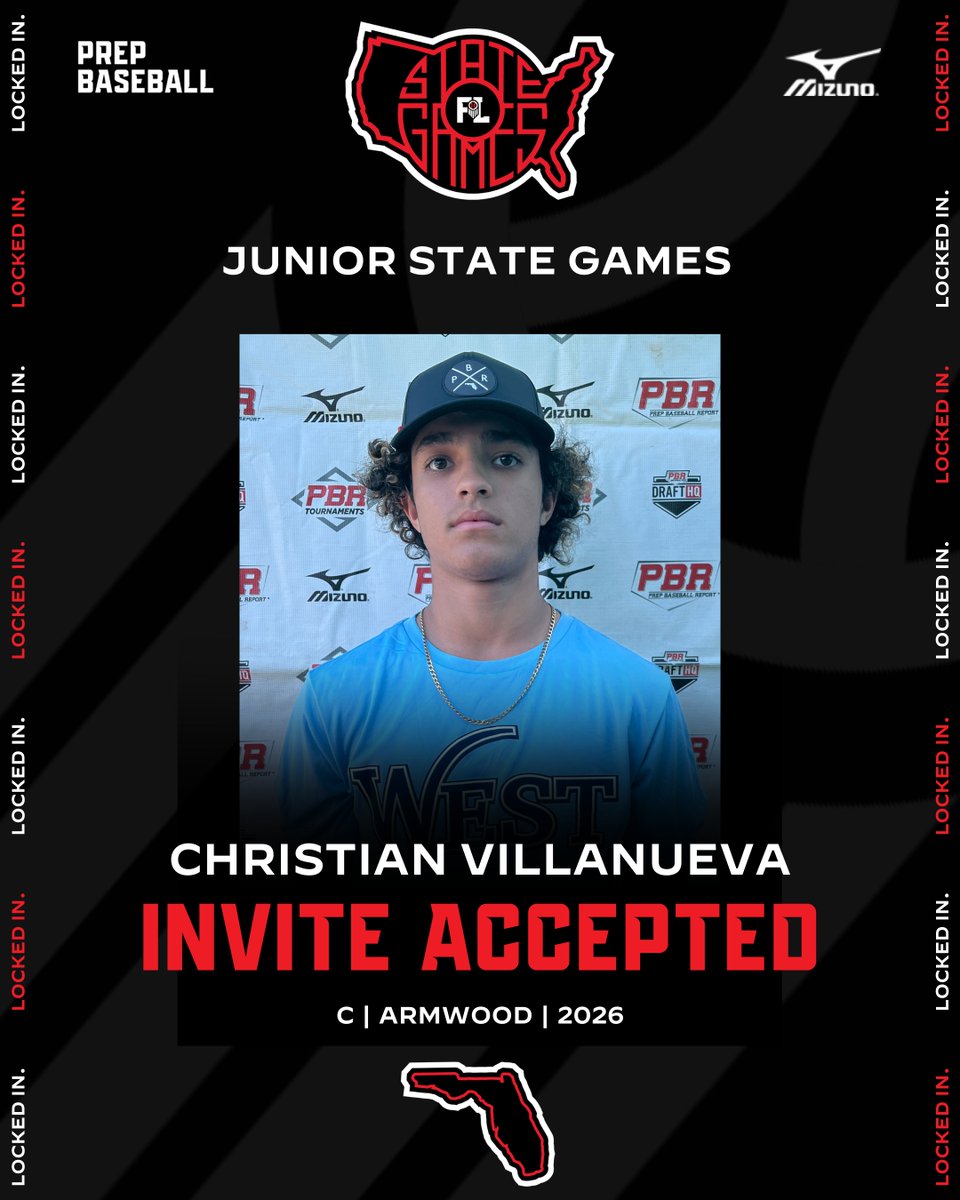 𝐈𝐍𝐕𝐈𝐓𝐄 𝐀𝐂𝐂𝐄𝐏𝐓𝐄𝐃 ✅

'26 C Christian Villanueva (Armwood) has accepted his invite to the 2024 Junior State Games.

Request an invite ➡️ loom.ly/0ytvCcY

<a href="/cvillanueva__/">Christian Villanueva</a> | <a href="/ArmwoodBsb/">Armwood Baseball</a> | <a href="/OstingerAcademy/">Ostingers Baseball</a>