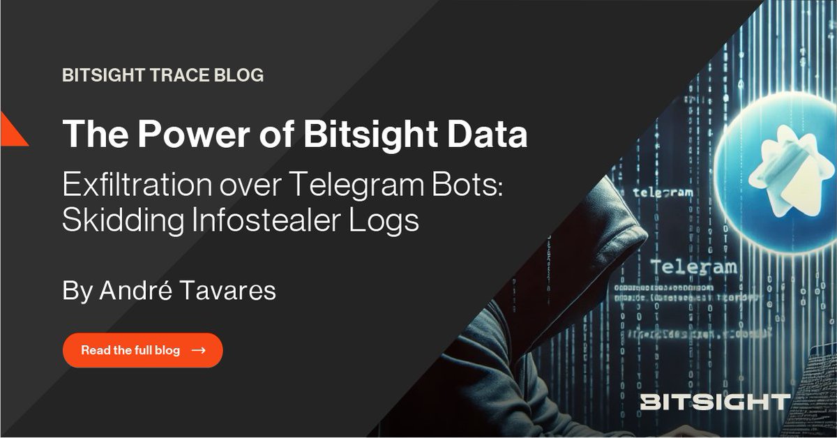 Bitsight's tweet photo. Infostealers are using Telegram to exfiltrate sensitive data, including corporate credentials. Learn how to defend your business from this growing threat in Bitsight's latest blog by Sr. Researcher André Tavares. Read more here: https://t.co/DMDoUsWxKB
#BitsightTrace #Telegram https://t.co/wZUWrGYPMd