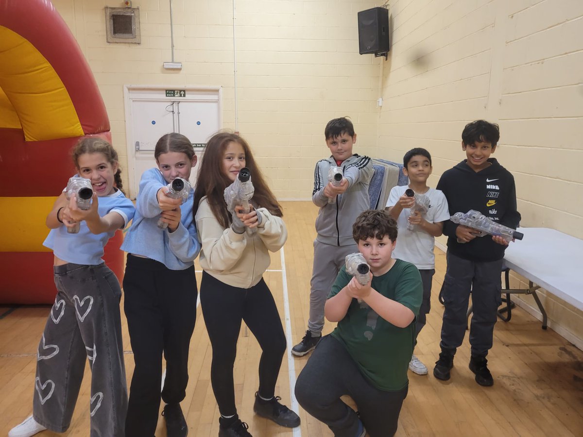 Group 3 having a blast at laser conquest.