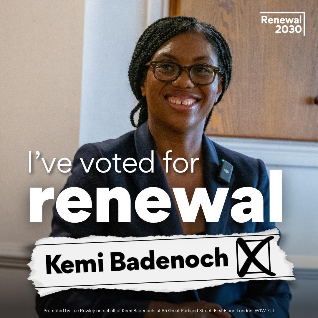 thomasjmw's tweet image. So proud to have seized this once in a generation opportunity by voting for Kemi to be leader, to renew the party and country that mean so much to us all. #VoteKemi  @renewal2030