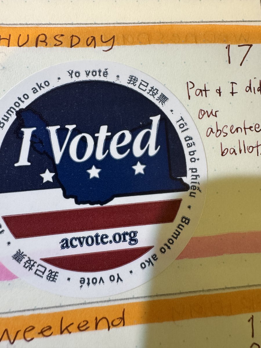 jenblank's tweet photo. Husband and I filled out our absentee ballots last night and he dropped them off at City Hall this morning! #Vote https://t.co/FAov5JDgep