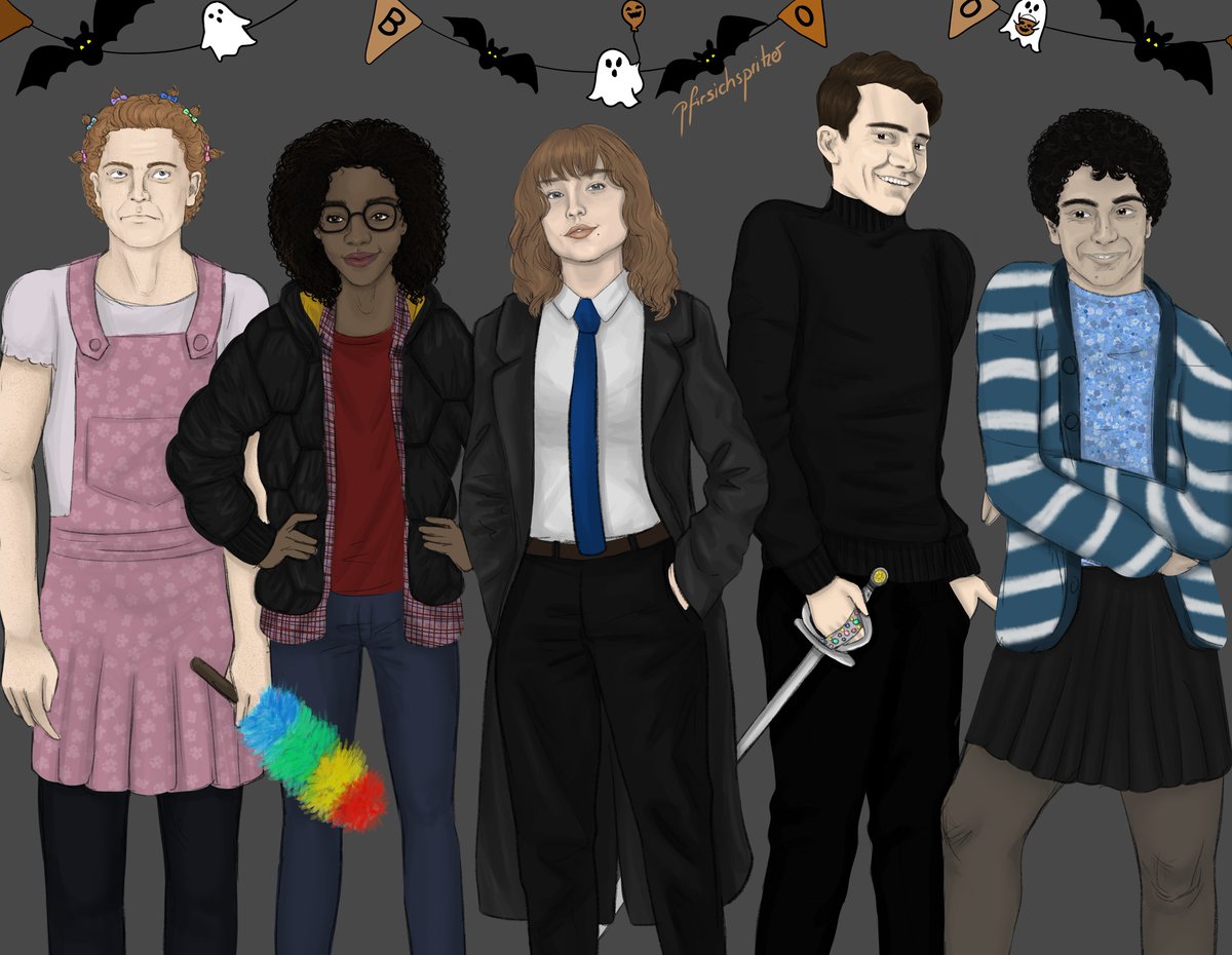 pfirsichspr's tweet photo. Inspired by a post on tumblr about the team dressing up as each other for Halloween. 

Can you guess who dressed up as who? 

🎃👻Happy (early) Halloween 👻🎃

#SaveLockwoodandCo
#LockwoodandCo
#StillRecklessEnough https://t.co/sXg7nyzr9W