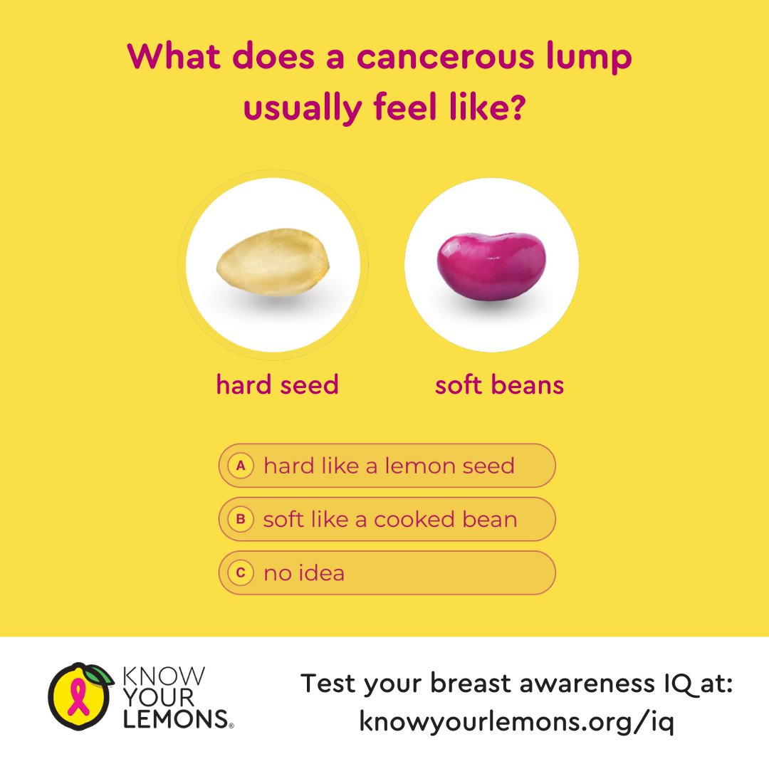knowyourlemons's tweet photo. What’s your breast health IQ? ⁠
Found out here: https://t.co/ZfXKv6v7Vz

#BreastCancerAwarenessMonth #IQTest #Quiz https://t.co/FqwuksgPz2